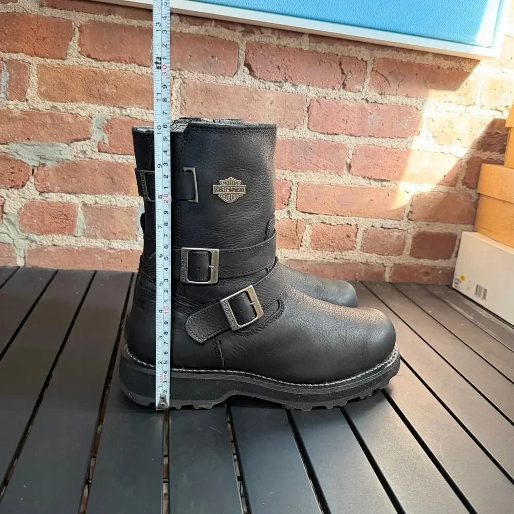 Harley-Davidson Men's Parker 8-Inch Black Motorcycle Boots